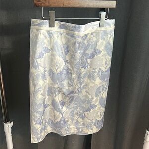 Banana Republic Floral Blue and White Women's Skirt size 12